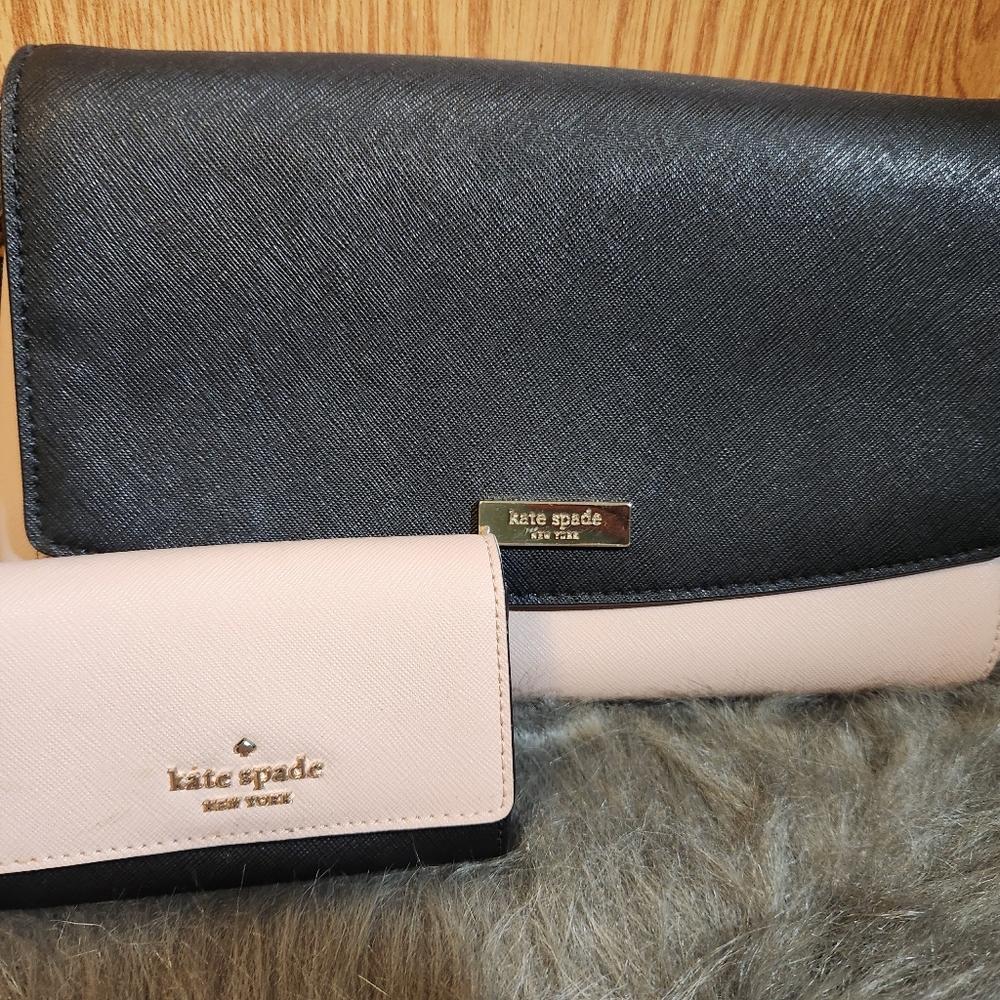 KATE SPADE TWO COLORED CROSSBODY AND SMALL WALLET